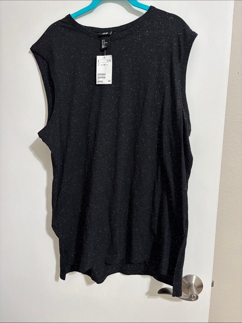 NWT H&M Black Speckled Muscle Tee